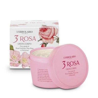 L´ERBOLARIO 3 Rosa Körpercreme 200ml